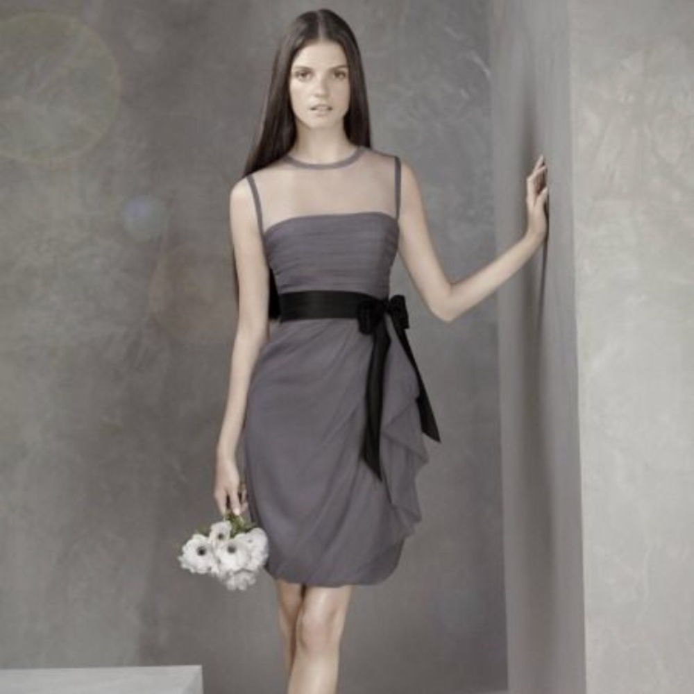 White by Vera Wang black dress